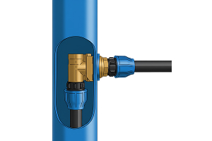 Установка адаптера для скважины