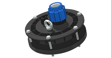 С оголовком и блоком управления насосом